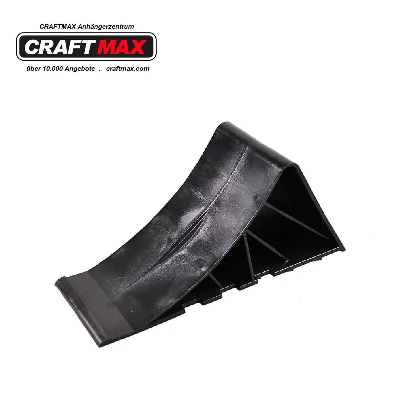 Anhänger Unterlegkeil, Bremsklotz, Bremskeil aus Kunststoff für PKW-Anhänger, Wohnwagen, Bootstrailer bis 800kg/Stk. – schwarz