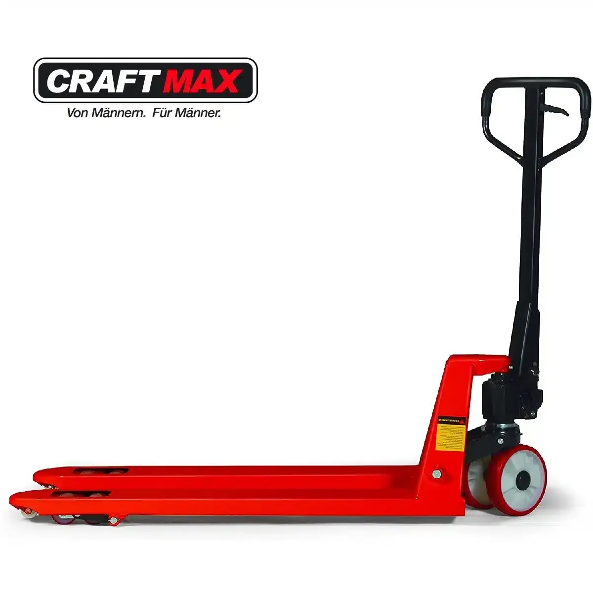 Gabelhubwagen mit hochwertigen Nylon-Rollen, Tragkraft 2500 kg, Gabellänge 1150 mm – Vorführmodell – Bild 2