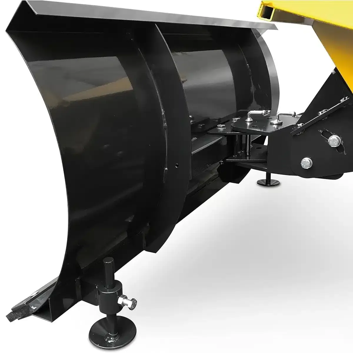 Schneeschild für Minidumper mit Gummilippe, höhenverstellbare Gleitkufen 99cm x 55cm