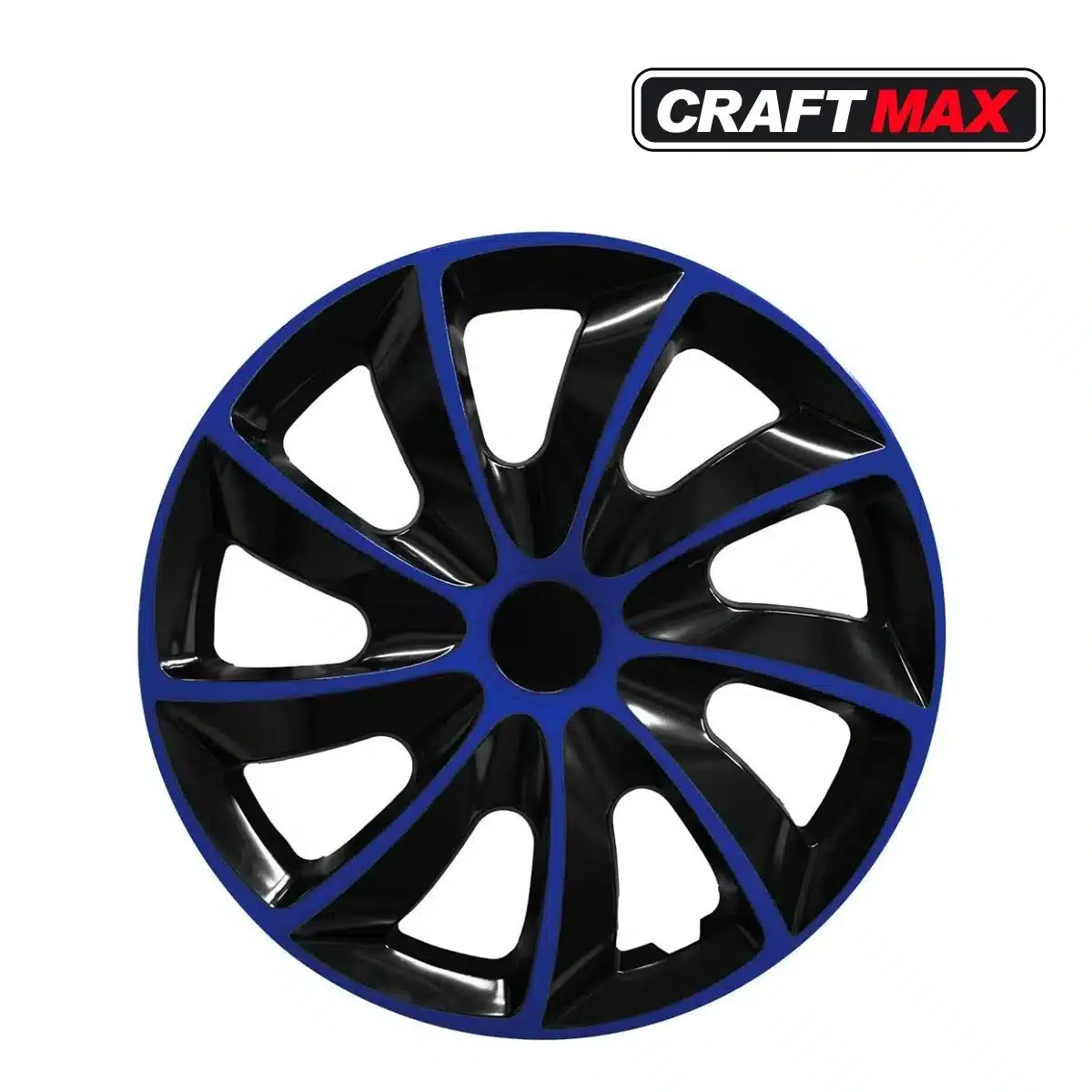 “hurrycan” 13 Zoll Radzierblende für PKW, Anhänger & Caravan (schwarz/blau) – Bild 2