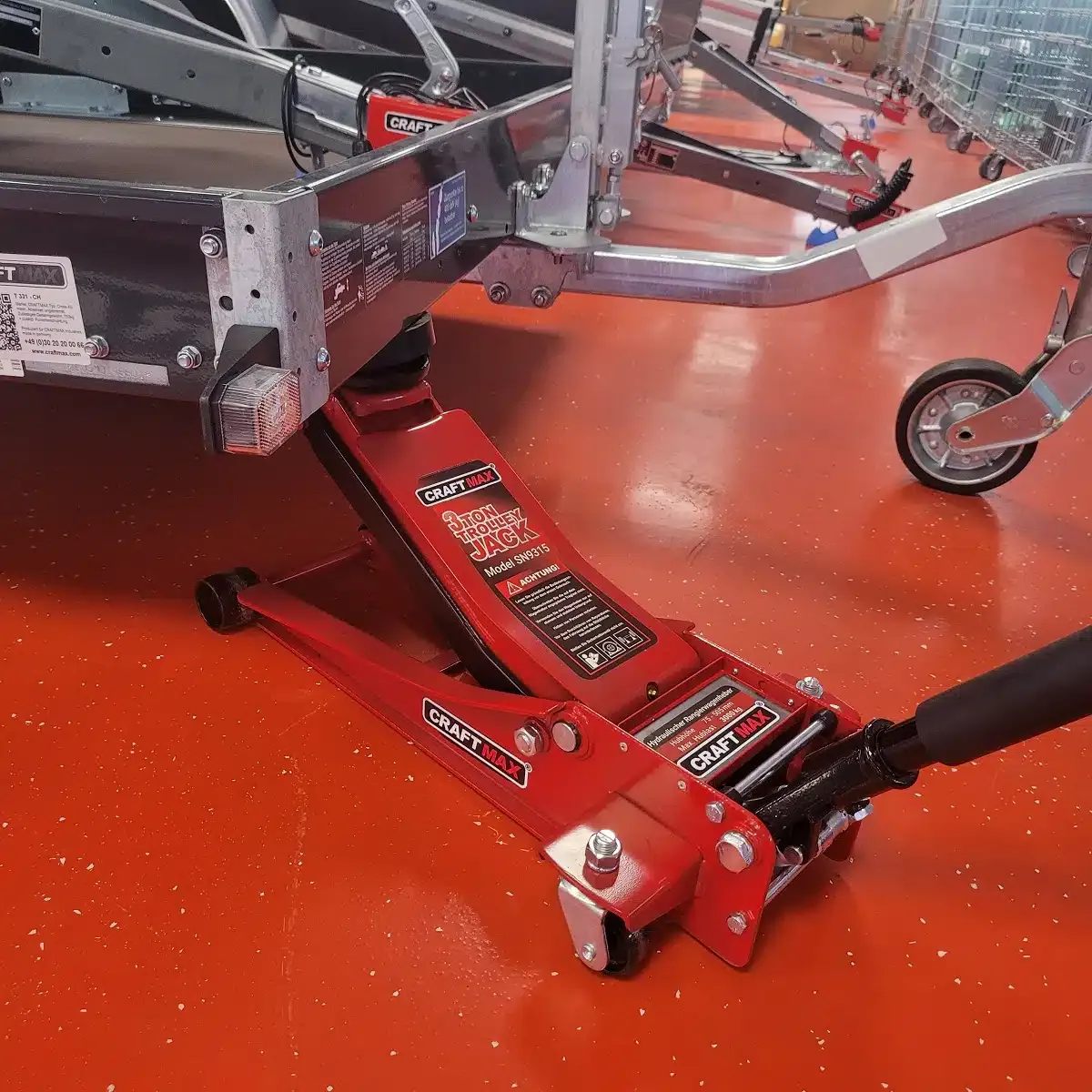 “redjack” 3000 Hydraulischer Profi Rangierwagenheber 3 Tonnen, mit Doppelkolben