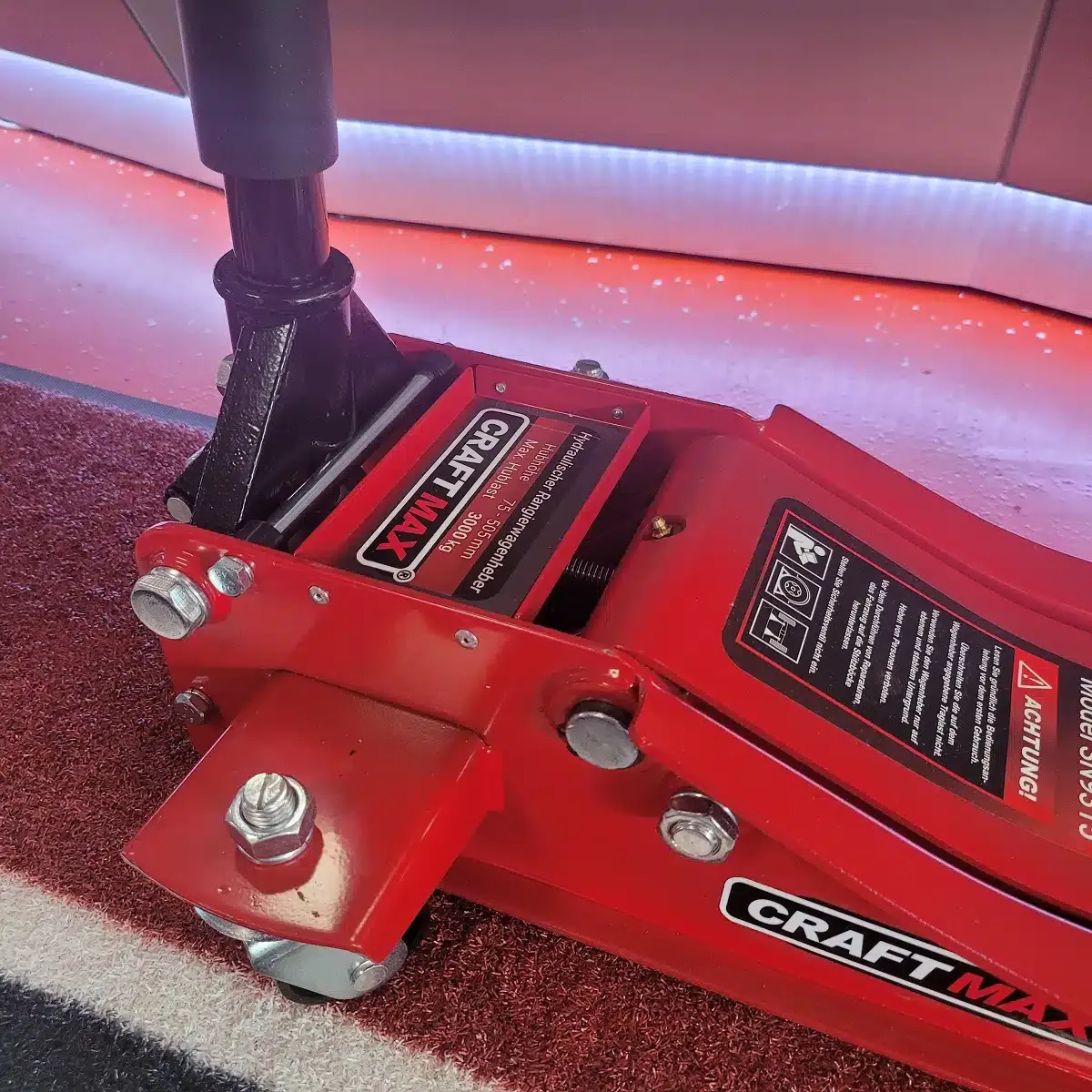 “redjack” 3000 Hydraulischer Profi Rangierwagenheber 3 Tonnen, mit Doppelkolben – Bild 5