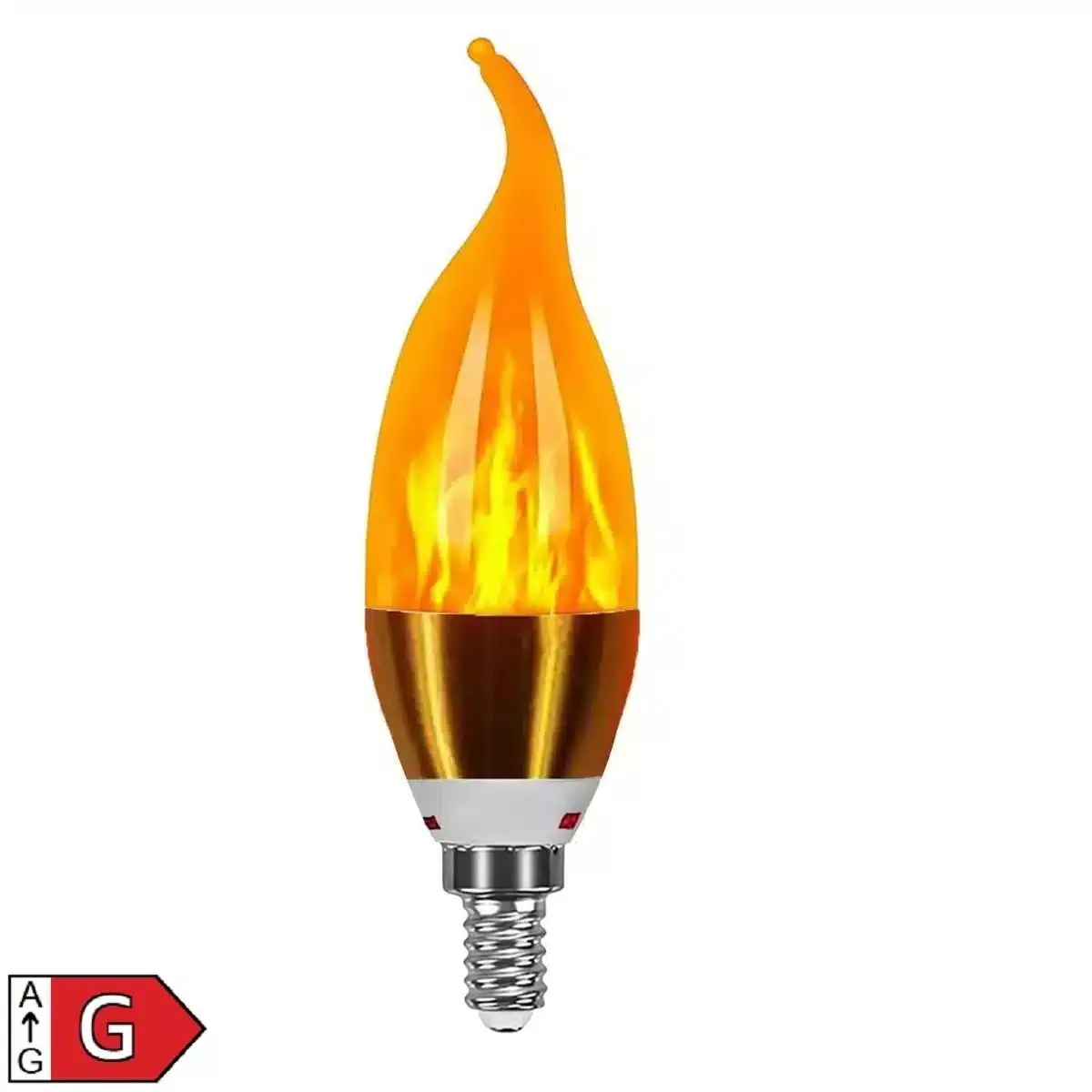 E27 LED Leuchtmittel mit 3 Flammen Simulationen – 2W, 270LM Vintage Edison Glühfaden Retro Feuer Optik