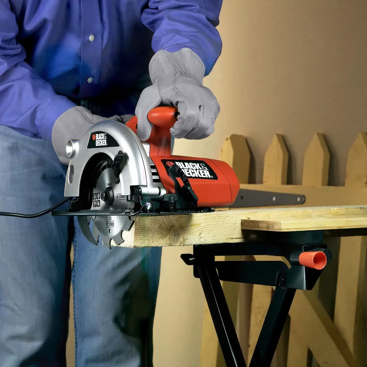 Black & Decker® elektrische Handkreissäge CD 601 Type2 – 1.100 Watt – 54mm – 160 x 16mm – Vorführgerät – Bild 4
